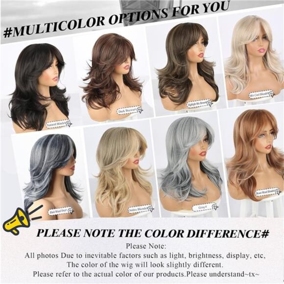 Layered Wig Long Wavy for Daily Use Black - Picture 3 of 6